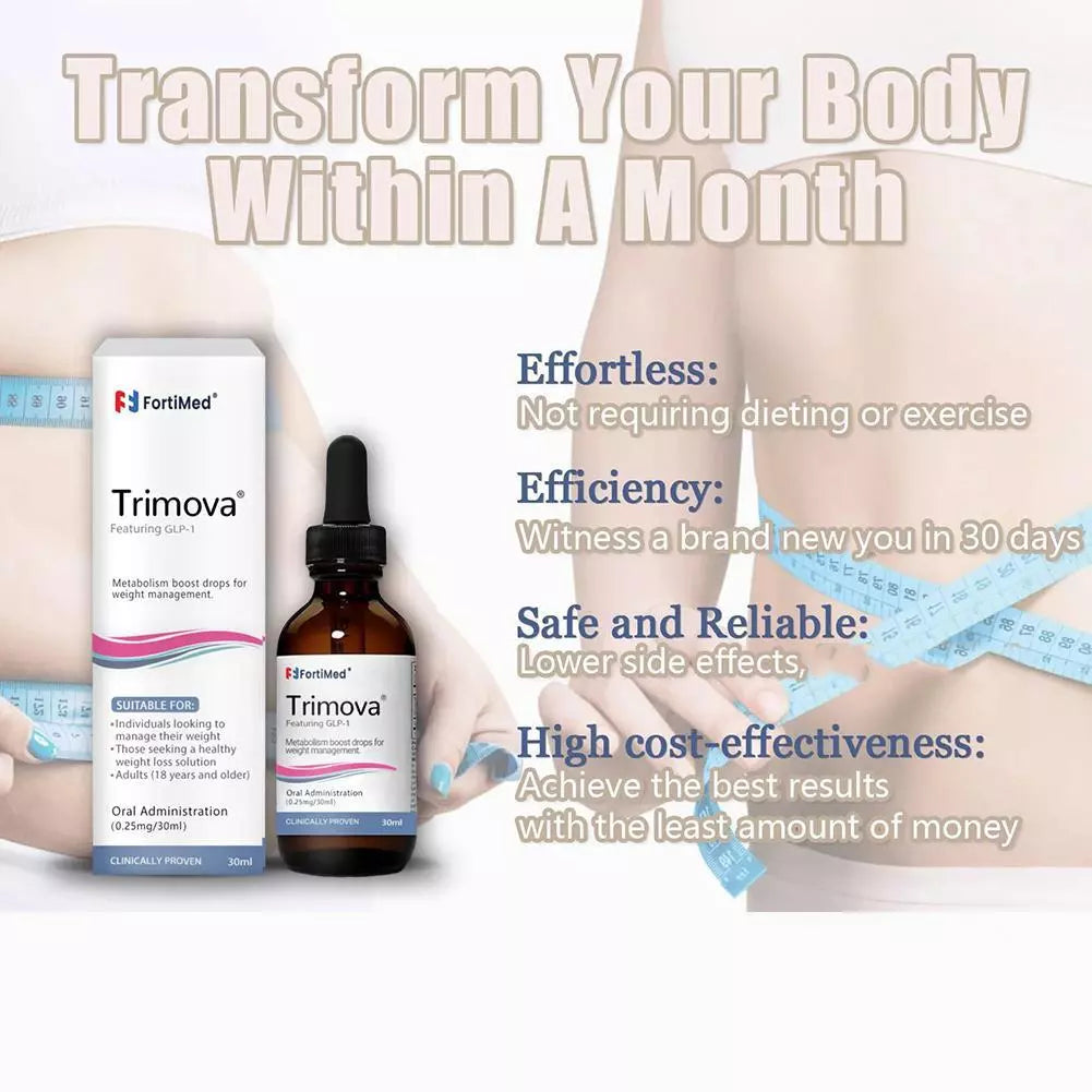Trimova - Weight Loss Drops (x4 Bottles)  Healthy You UK
